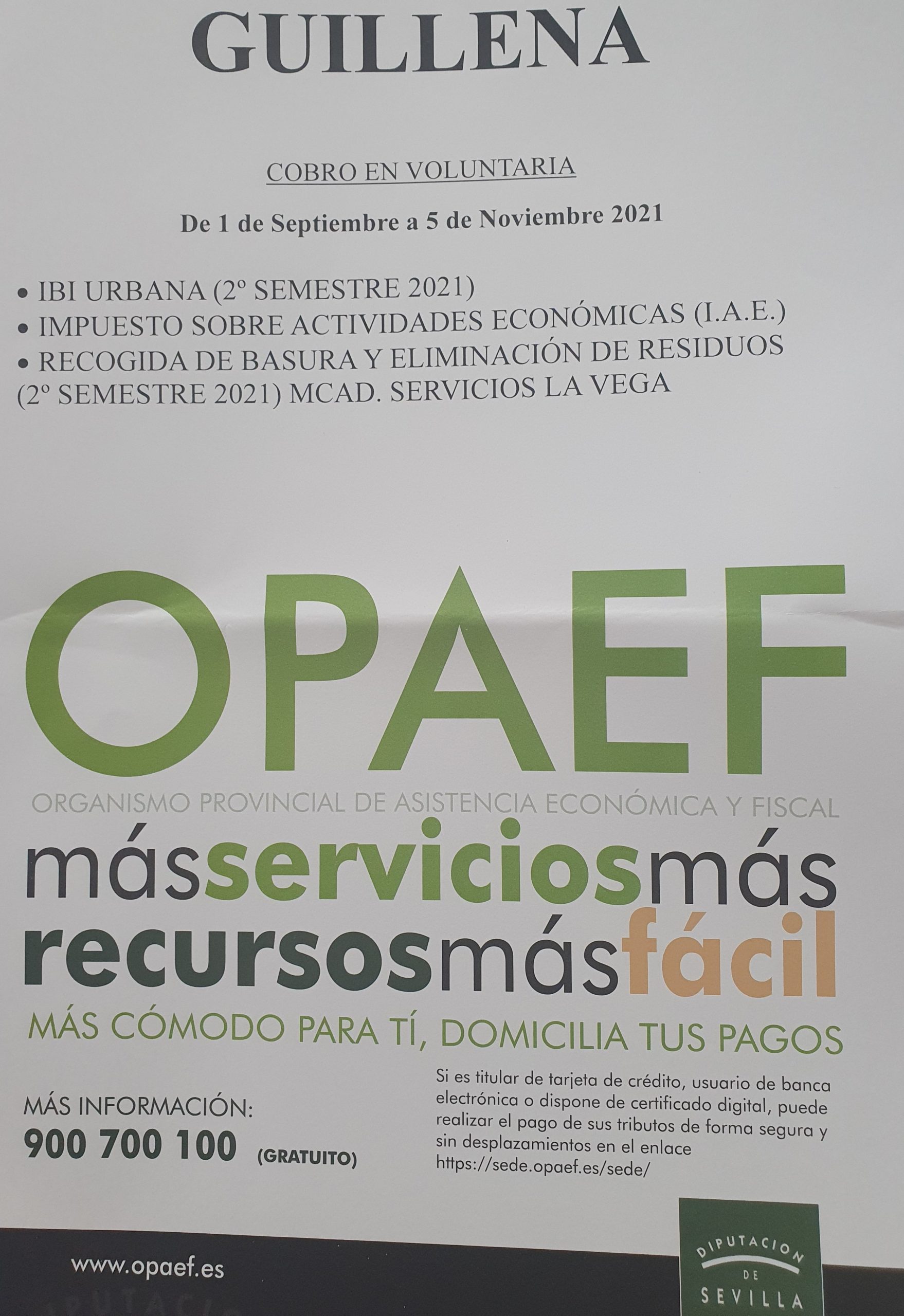 HASTA EL 5 DE NOVIEMBRE, PERIODO DE COBRO DEL SEGUNDO RECIBO DEL IBI ...