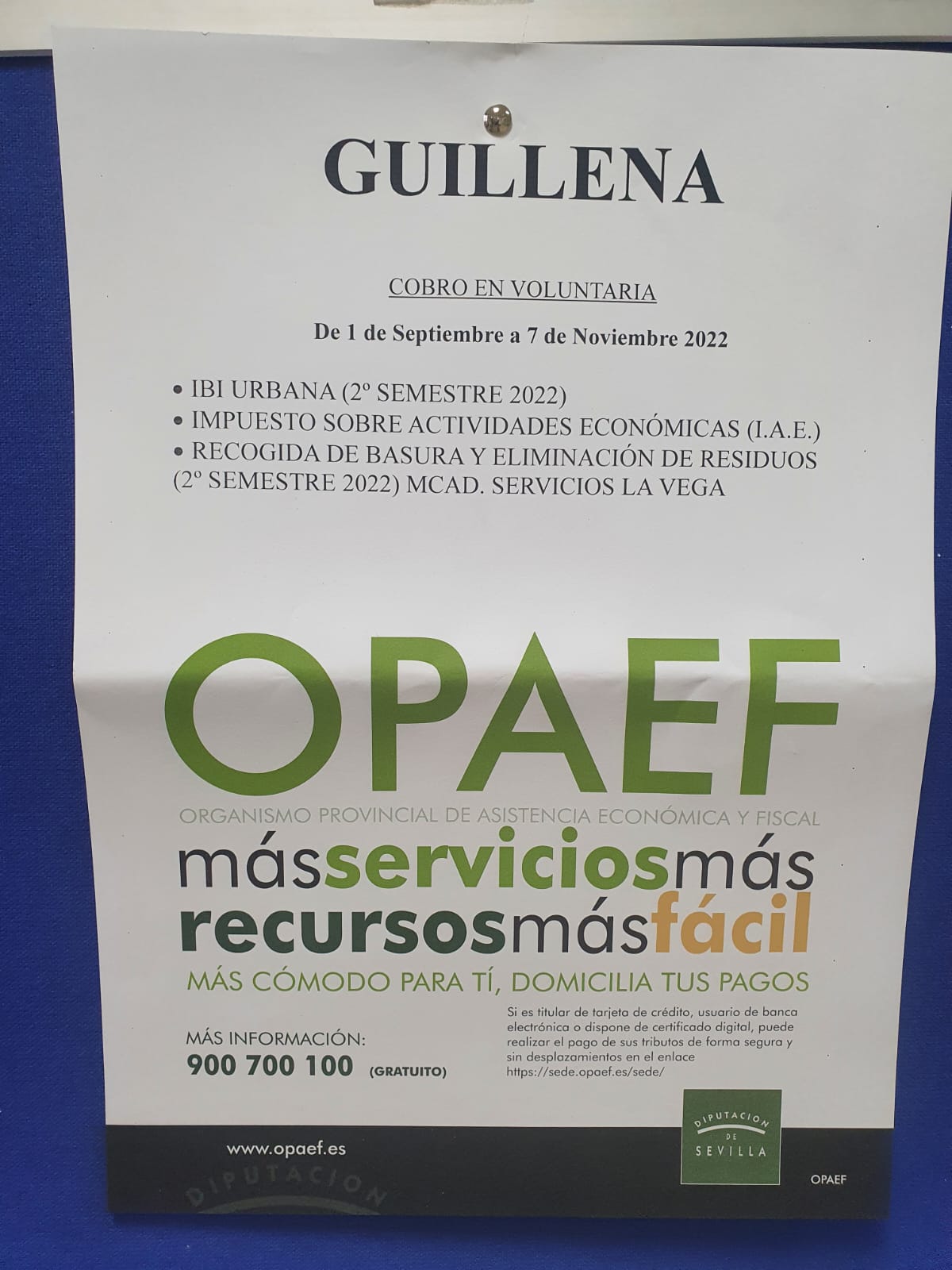 Hasta el 7 de noviembre, periodo de cobro del segundo recibo del IBI ...